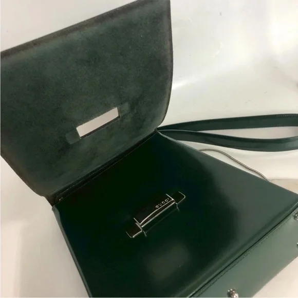 Gucci Green Leather Shoulder Bag - Picture 7 of 16
